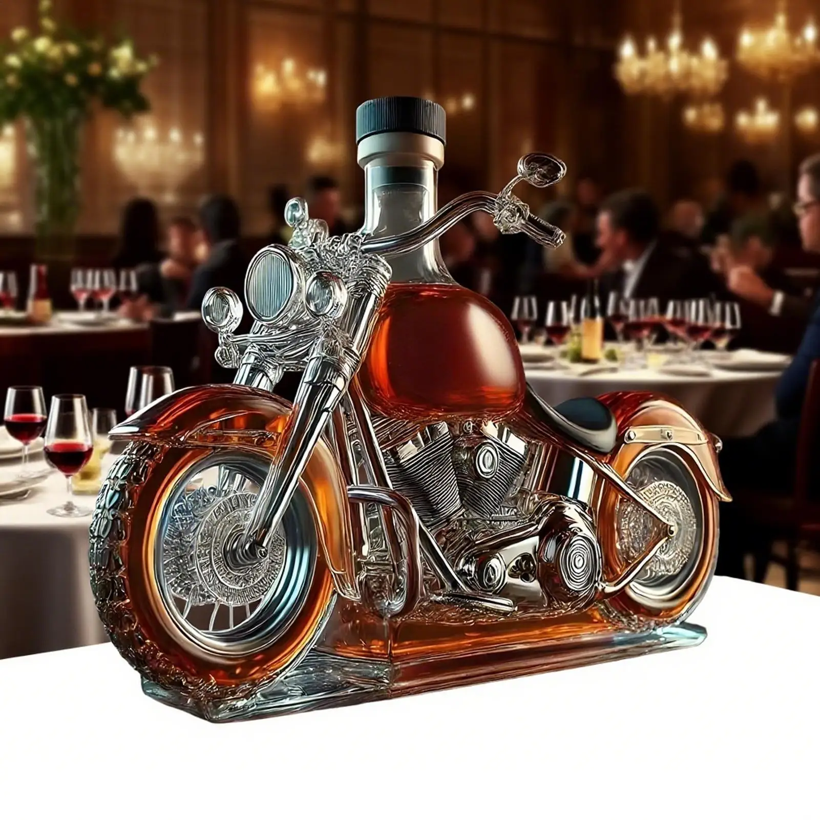 Harley Whisky Decanter | Unikalny Design Motocykla, Szkło 1