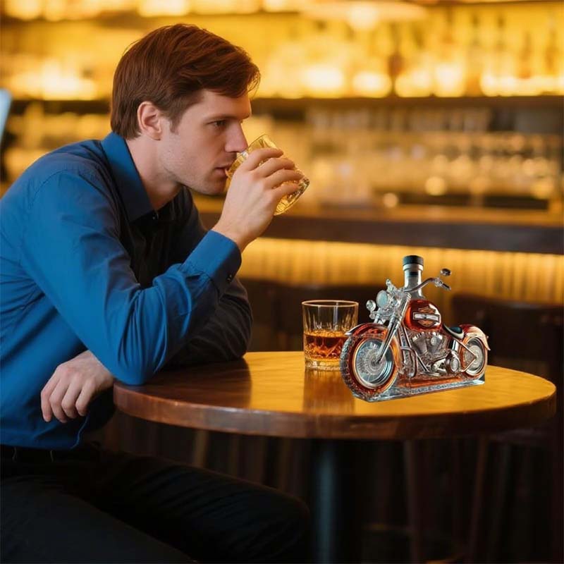 Harley Whisky Decanter | Unikalny Design Motocykla, Szkło 3