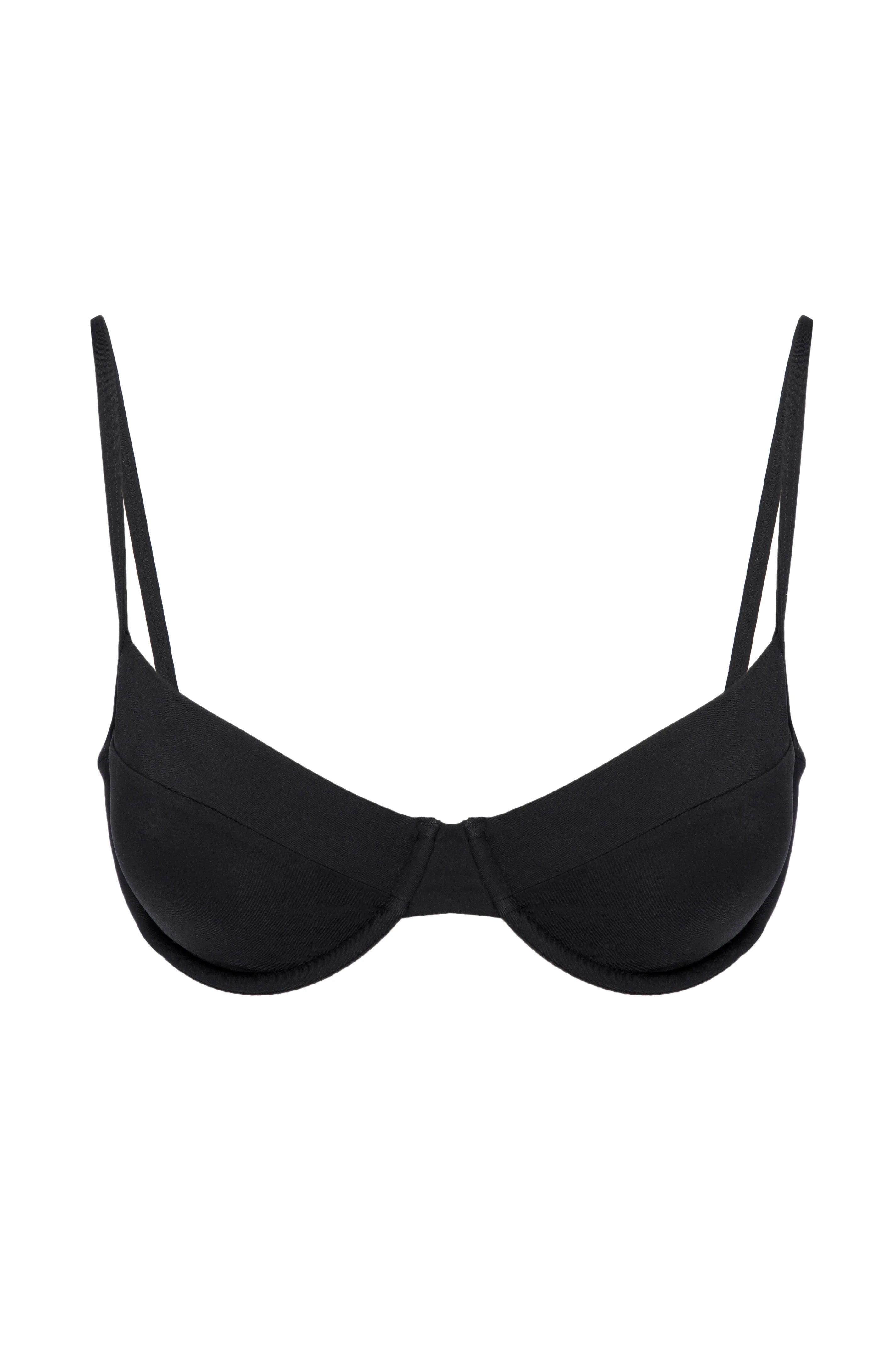 Bysia Women's Swim Bottom | Medium Rise, Black