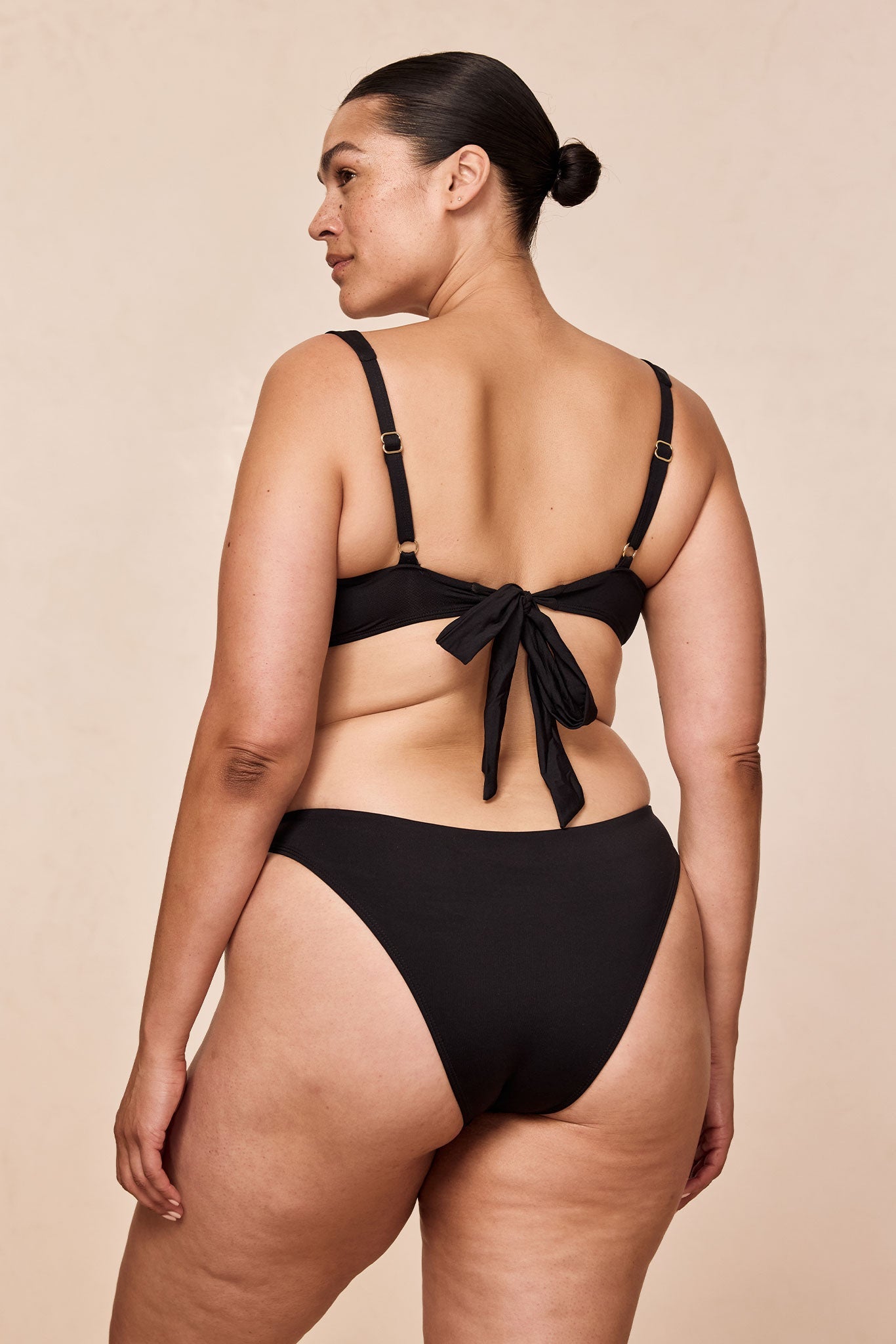 Bysia Women's Swim Bottom | Medium Rise, Black 7