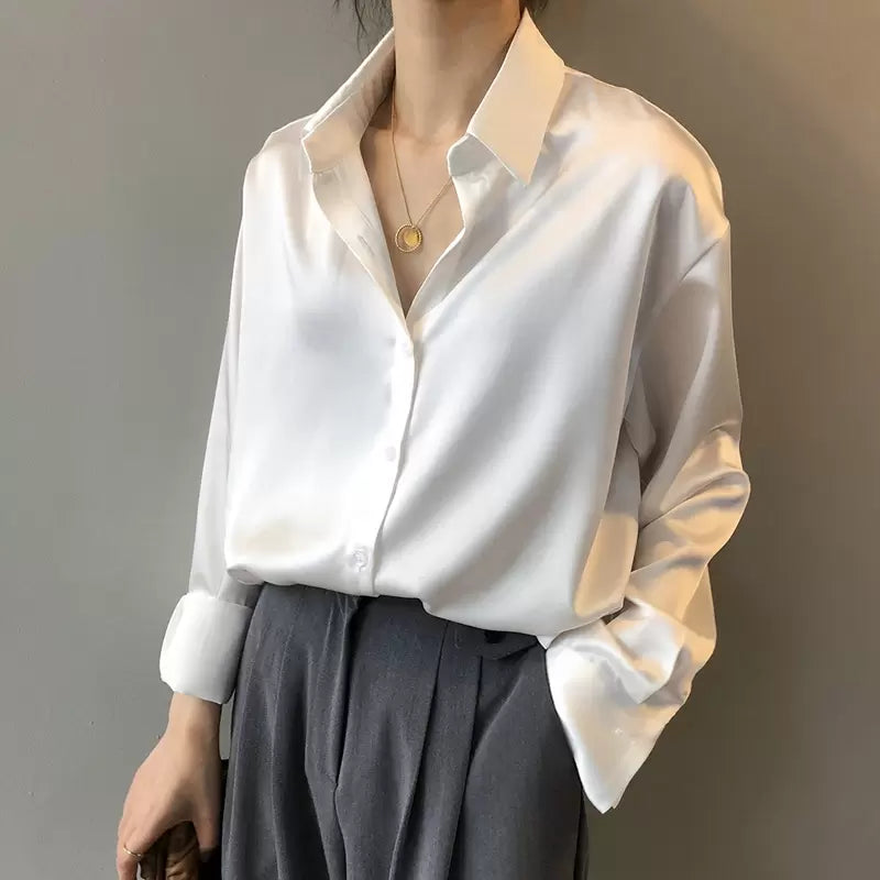 Luxe Bluzka Damska | Klasyczny Design, Wysokiej Jakości, Długi Rękaw 1